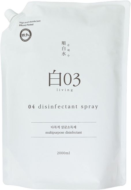 순백수 다목적 살균 소독제 2L, 1개