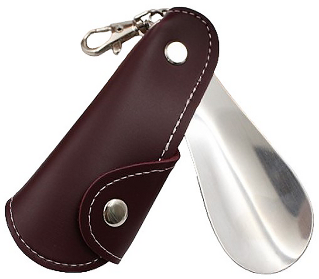 바코젤 휴대용 가죽 구두주걱, 와인, 1개