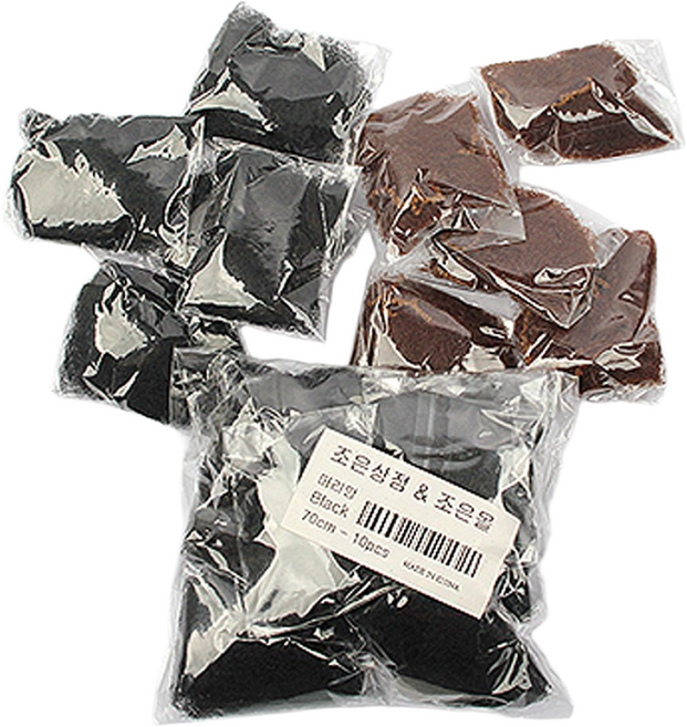 헤어 머리망 승무원 간호사 발레 프로페셔널 올림 똥머리 머리망 1개별 포장, 1개, 머리망10P포장(60cm-검정)