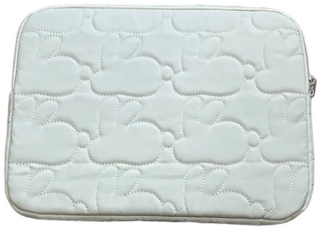 카스미 태블릿 노트북 버니 파우치, 화이트, 1개