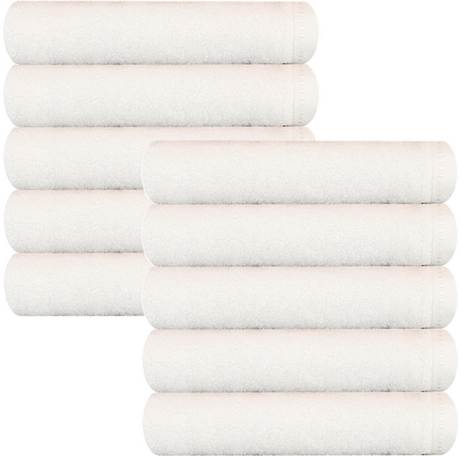 송월타월 솔리드 무지 40 타올 200g 뱀부얀, 아이보리, 10개