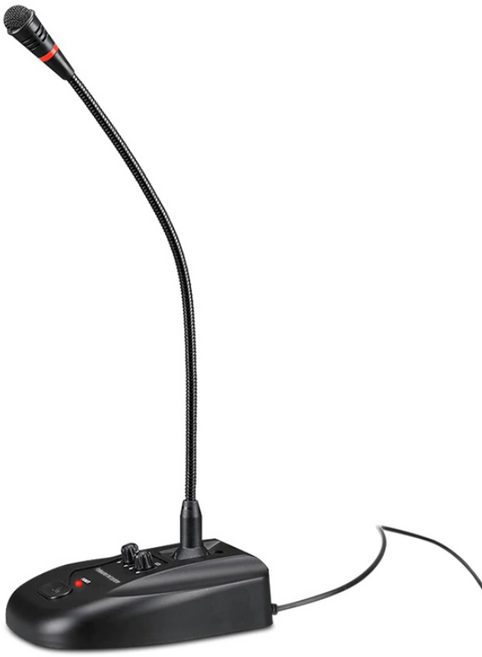 지군 유선 USB 스탠드 에코조절 게이밍 콘덴서 구즈넥 마이크, 블랙, VM-5500