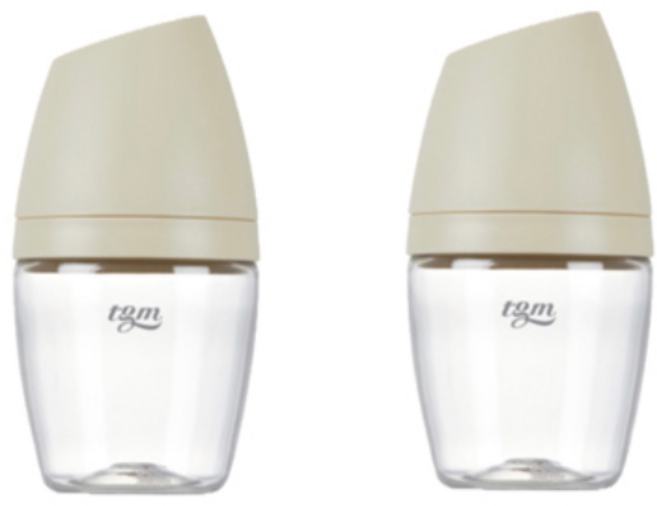 티지엠 트라이탄 쌀알 젖병, 라이스베이지, 2개, 160ml