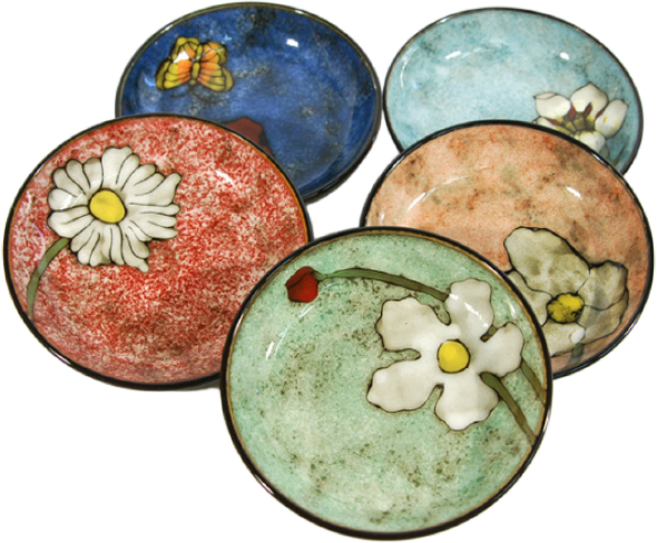 로얄엑세스 핸드페인팅 소담그릇 원형찬기5P 식기세트, 1세트