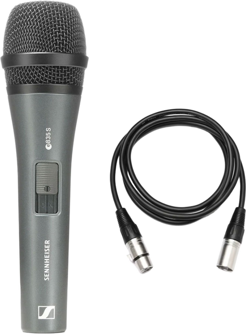 젠하이저 E835 S 마이크 다이나믹 유선 마이크 + VOLT VCF-500 양캐논 5M 케이블 [젠하이저/정품]