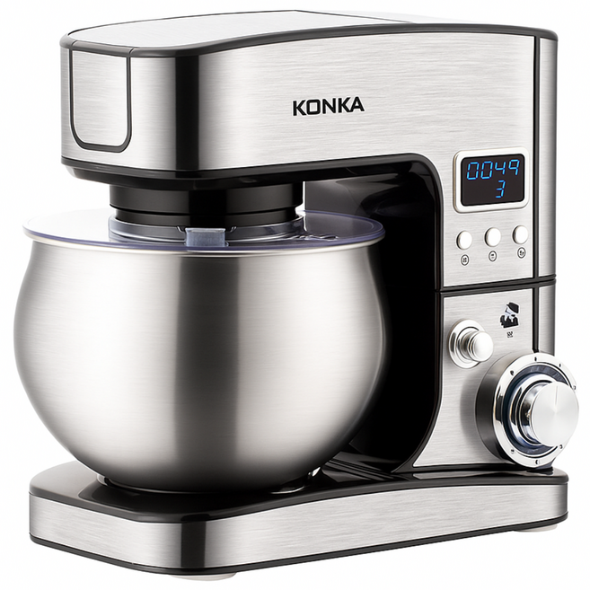 브레드믹스 조용한 제빵 반죽기 가정용 스탠드믹서 전동 휘핑기 밀가루 혼합기 미니 머랭치기, 5L KM917A 600W 후크 추가
