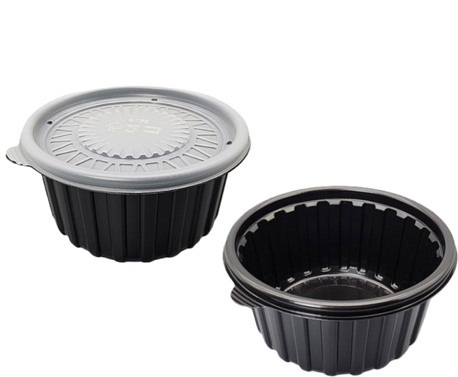 에스제이케미칼 158파이 삼계탕용기 중 블랙 200개입 1세트