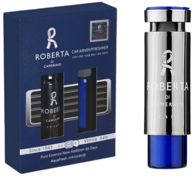 자동차 방향제 실내 향기 효과 (롱 클립 포함) 에어컨 송풍구 설치, 1개, 파란색-아쿠아프레쉬향