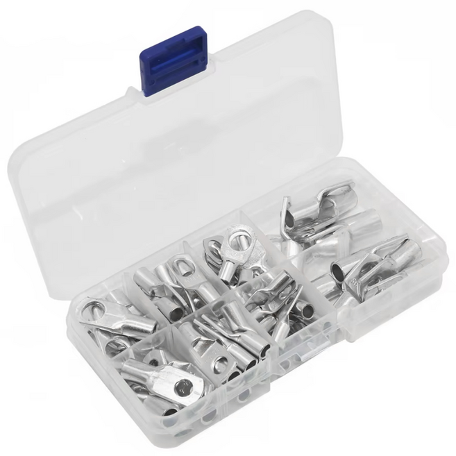 JK 터미널 단자 6SQ-25SQ 8종 60PCS O형 전선 배선 압착단자 밧데리 신주 링타입 렐레이 접속, 1세트, ID307. 터미널 단자 6SQ-25SQ 8종