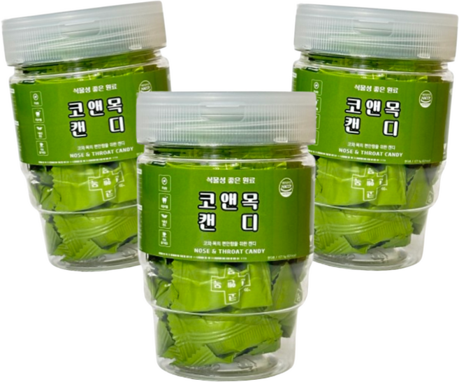 코앤목 캔디 코 목 기관지를 위한 가성비 좋은 200 300 400개입 대용량 무설탕 캔디, 135개, 3.5g