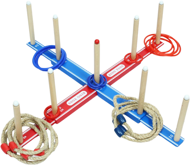 풍선대통령 우드 2단 십자 고리던지기 야외 링던지기 집중력항상, 우드 십자 2단 고리던지기, 1세트