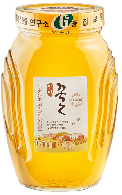청정 프리미엄 친환경 아이비 명인 1등급 100% 아카시아 숙성벌꿀 유기농꿀 진꿀 토종꿀 2.4kg, 1개