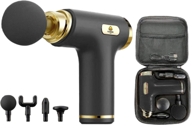 HORIZON 무선 진동 미니 마사지건 + 파우치 세트, 1개, 블랙