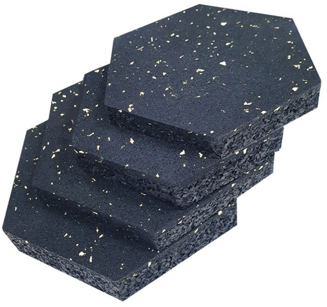 EDTC 다용도 소음 진동 방지 미니 고무 매트 4P, 4개입