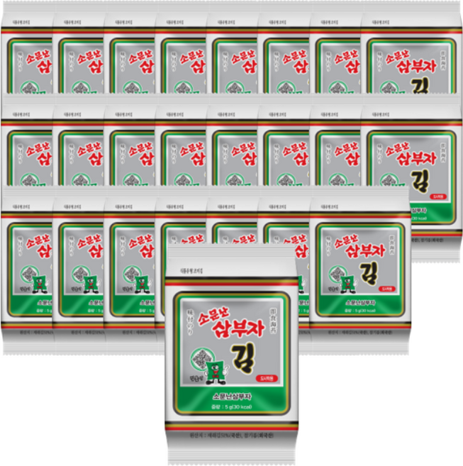 소문난삼부자 본사 재래 도시락김, 24개, 5g