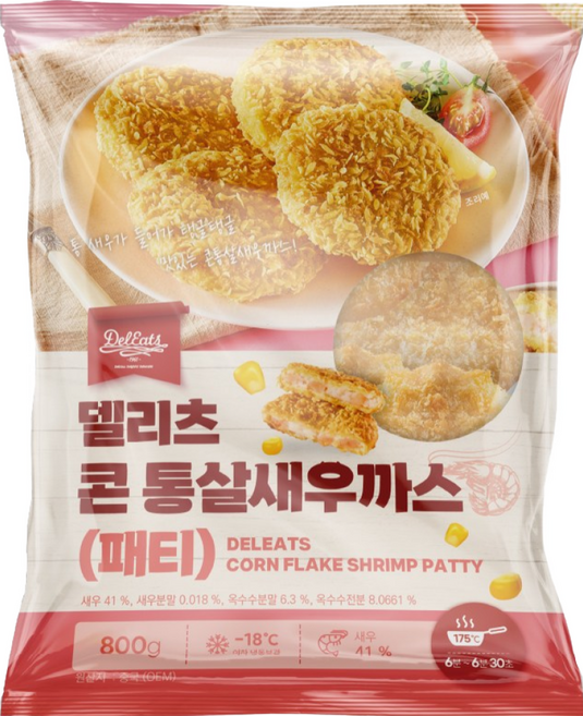 델리츠 콘통살새우까스 10개 800g, 1개