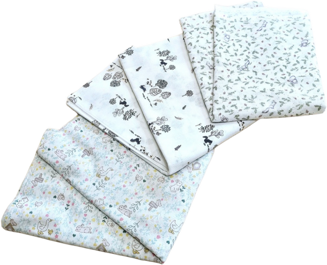 트리베어 무형광 신생아 천 기저귀 목욕타올 출산선물 5P, 5개, 토끼정원