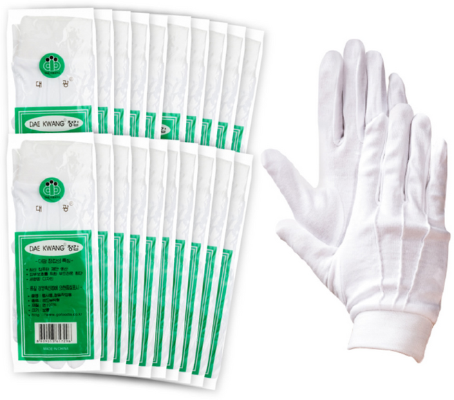 오런 대광 예식장갑 밴드형, 화이트, 20개