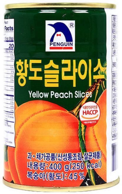 펭귄 황도(슬) 400g, 1개