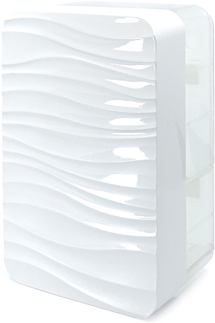 키다리아저씨 무타공 투명 업소용 까페 벽걸이 냅킨케이스 냅킨통 냅킨홀더 냅킨꽂이 티슈 화장지케이스, 펄화이트, 1개