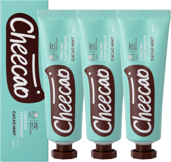 치카오 치과 개발 불소1000PPM 우리 아이 함께 쓰는 안매운 충치 예방 치약, 10개, 100g