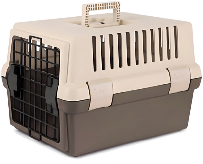 푸르미 반려동물 FC3000 스페이스 하드형 이동장, 브라운, 1개