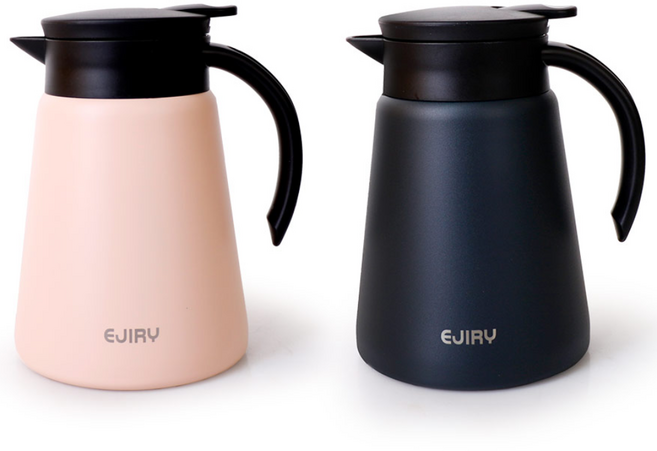 에지리 테이블팟 스텐 보온보냉 주전자, 1개, 0.8L, 차콜