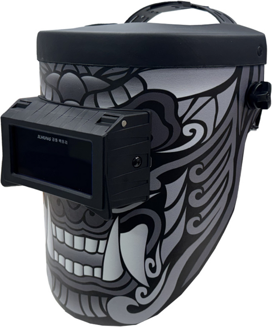 일흥 라스 자동 차광 용접면 마스크 용접 헬멧 개폐면 IH 208MT 치우천왕, 208MT(F-VS8000) 카트리지 포함, 블랙, 1개
