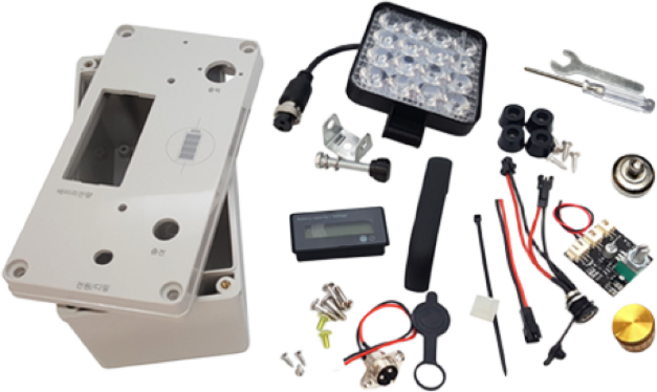 고효율 집중광 다색 집어등 만들기 3컬러 볼락 갑오징어 갈치 풀치 루어 48W 컨넥터타입, 노 배터리+노 충전기, 3색