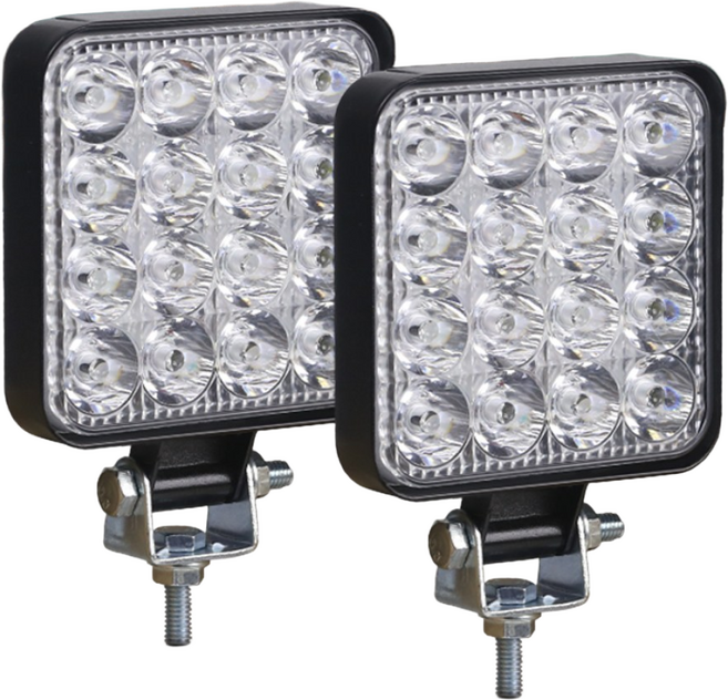 로푸 차량용 써치라이트 48W LED 작업등 사각형, 1개