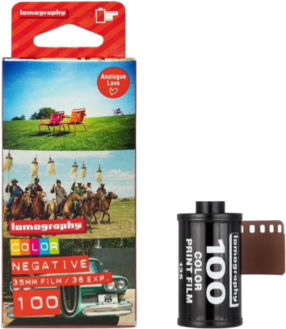 로모그래피 컬러 네거티브 35 mm ISO 100 1롤 벌크포장, 1개