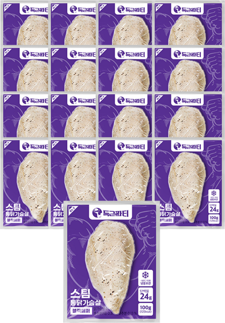 득근파티 통 닭가슴살 블랙페퍼, 30개, 100g