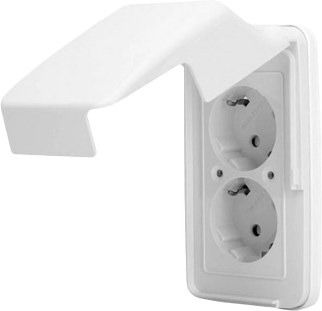 제일전기 디아트 화이트 방우형 2구 콘센트