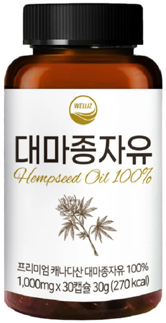 대마종자유 햄프씨드오일 영양제 30g, 30정, 1개 - 쿠팡