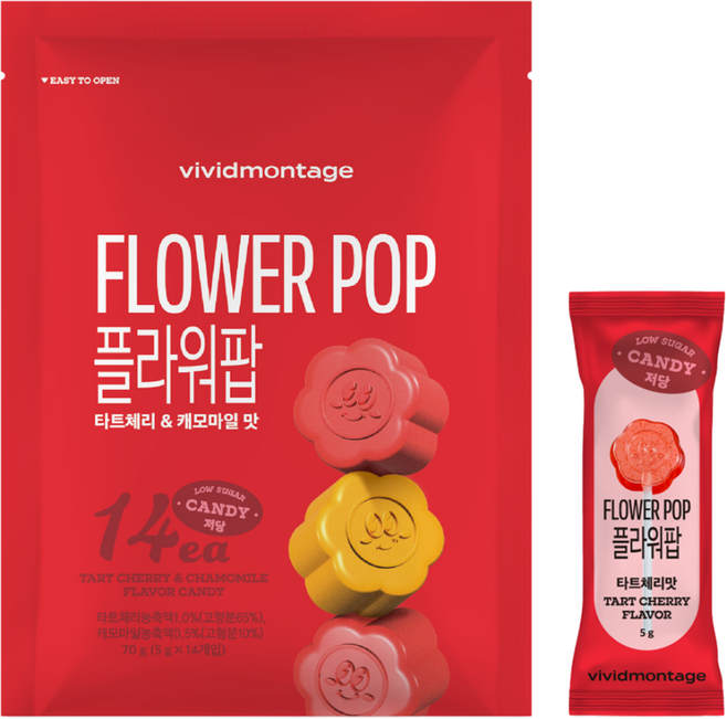 비비드몽타주 플라워팝, 14개, 5g