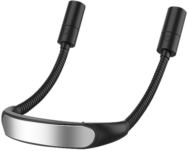 LED 넥라이트 600루멘 줌 후레쉬 랜턴 충전식 목걸이용 독서등 리와트 LC-57R, 1개