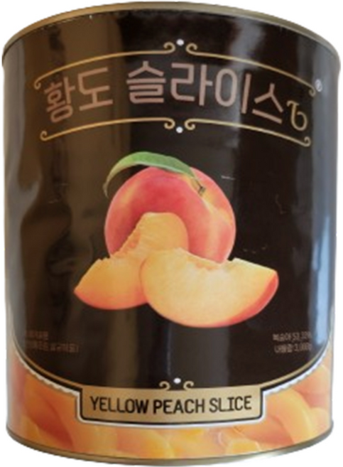 황도 슬라이스 통조림 업소용 대용량, 1개, 3kg