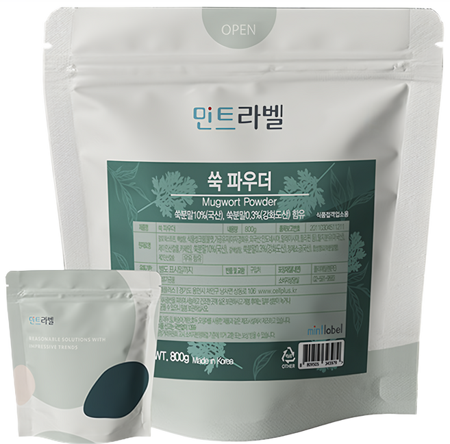 민트라벨 쑥 파우더 800g, 1개입, 1g, 1개