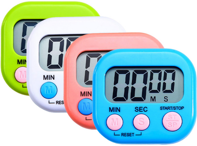 타이머 주방 요리 쿠킹 튀김 자석 식당 타임 스탑 워치, 1개, 타이머 블루