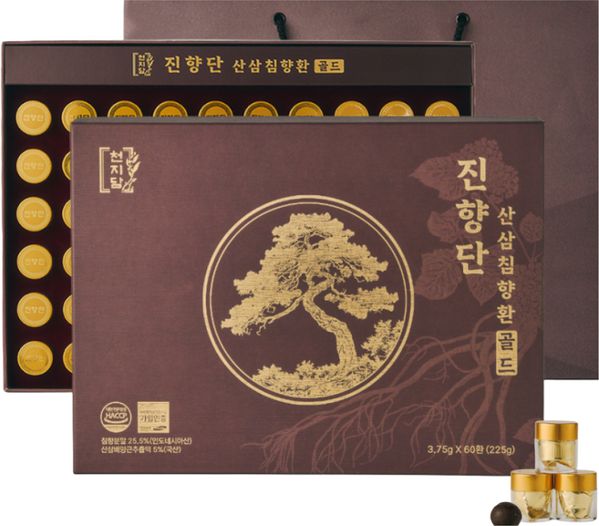 천지담 진향단 산삼 침향환 골드, 60개, 3.75g
