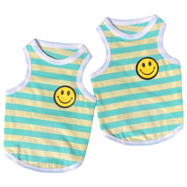 쏭바이펫 강아지 고양이 자외선차단 민트 스마일나시티 S-3XL, 1개