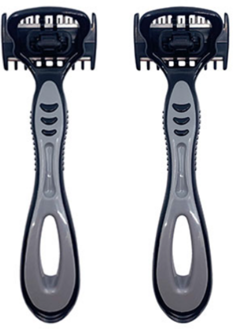 쉬즈라인 맨처럼 듀얼 다리숱 면도기, 1개입, 2개