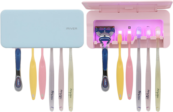 아이리버 UVC-LED 가정용 칫솔 살균기 TM-7300U, 블루