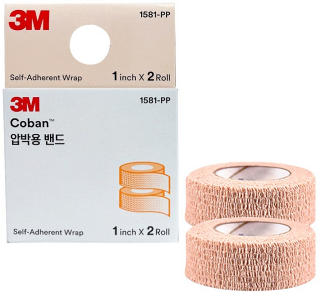 3M 코반 coban 1581PP (2.5cmX4.5m*2개입), 2롤, 1개