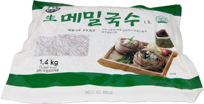 경인총판/국내제조 막국수 냉모밀 생메밀국수1.4kg, 1개, 1.4kg