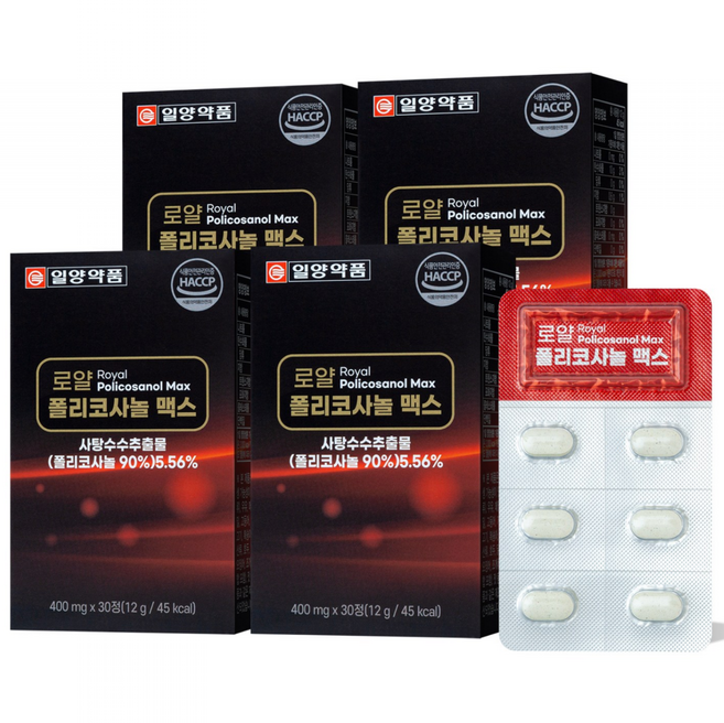 일양약품 로얄 폴리코사놀 맥스, 4개, 30정