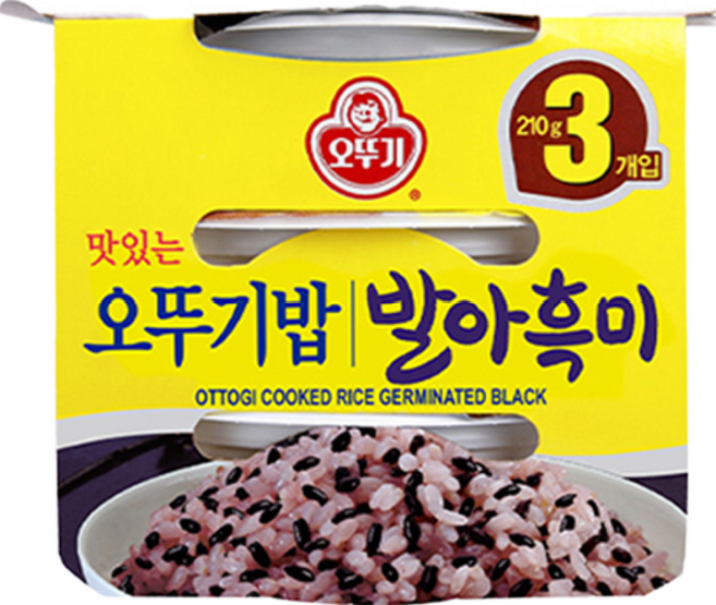 오뚜기 발아흑미 즉석잡곡밥, 210g, 18개