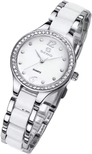 Sevalo seno 세라믹밴드 여성 메탈 손목시계