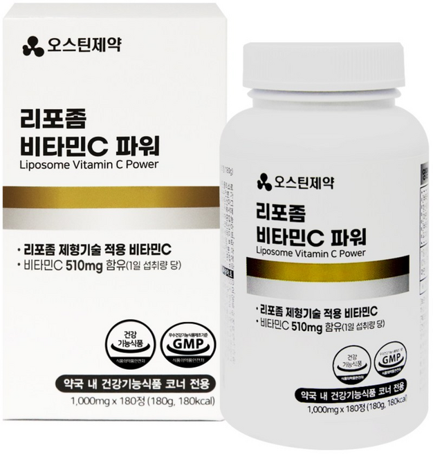 오스틴제약 리포좀 비타민C 파워, 1박스, 180정