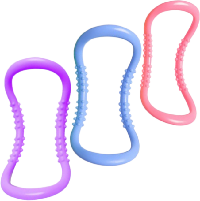 아침과저녁 스트레칭 돌기형 요가링 필라테스 링 3개, FREE